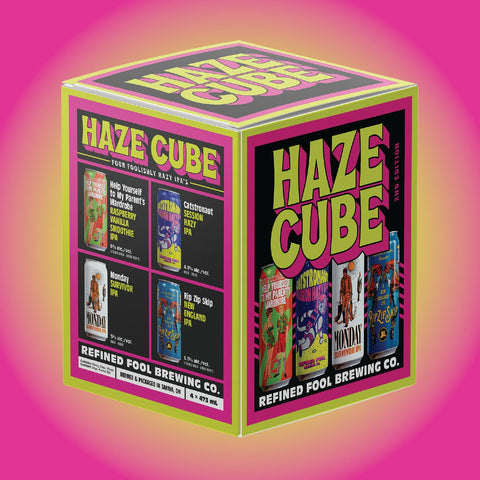 Haze Cube: 2nd Edition - Four Foolishly Hazy IPA's - Refined Fool Brewing Co.