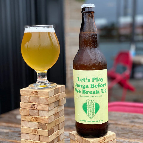 Let's Play Jenga Before We Break Up - Cucumber Lime Pilsner - Refined Fool Brewing Co.